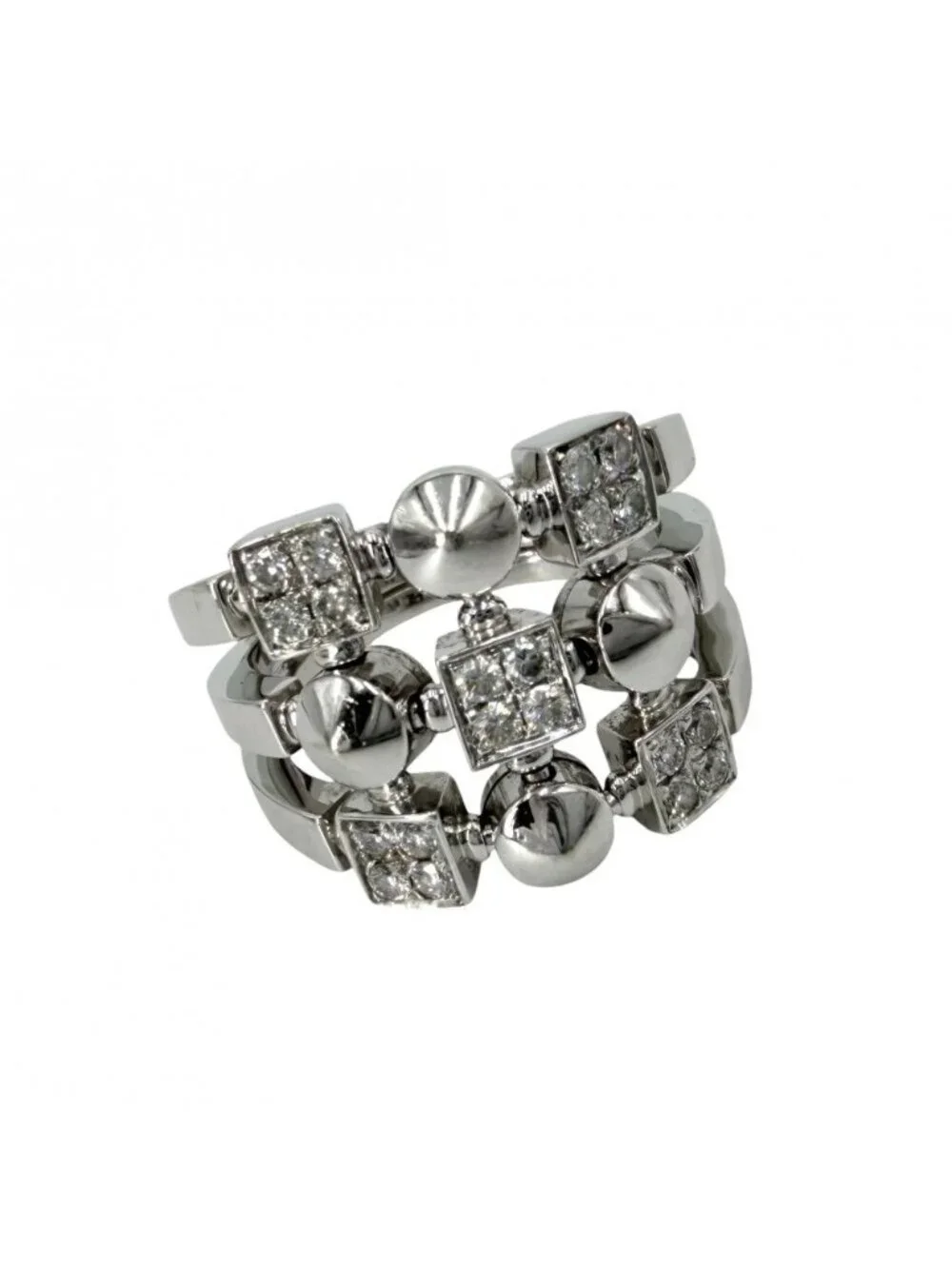 Bvlgari Ring Lucia 18k WG White Gold Diamond